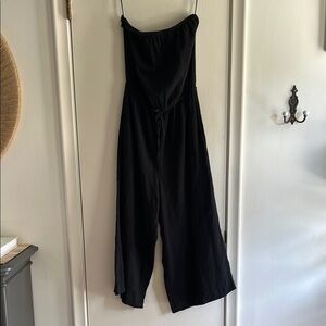 Aerie Strapless Black Pool to Party Jumpsuit (NWOT)